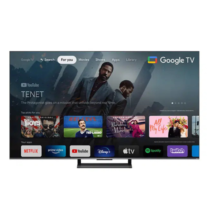 TCL 55" 4K QLED 144Hz TV with Google TV and Game Master Pro - 55C735K